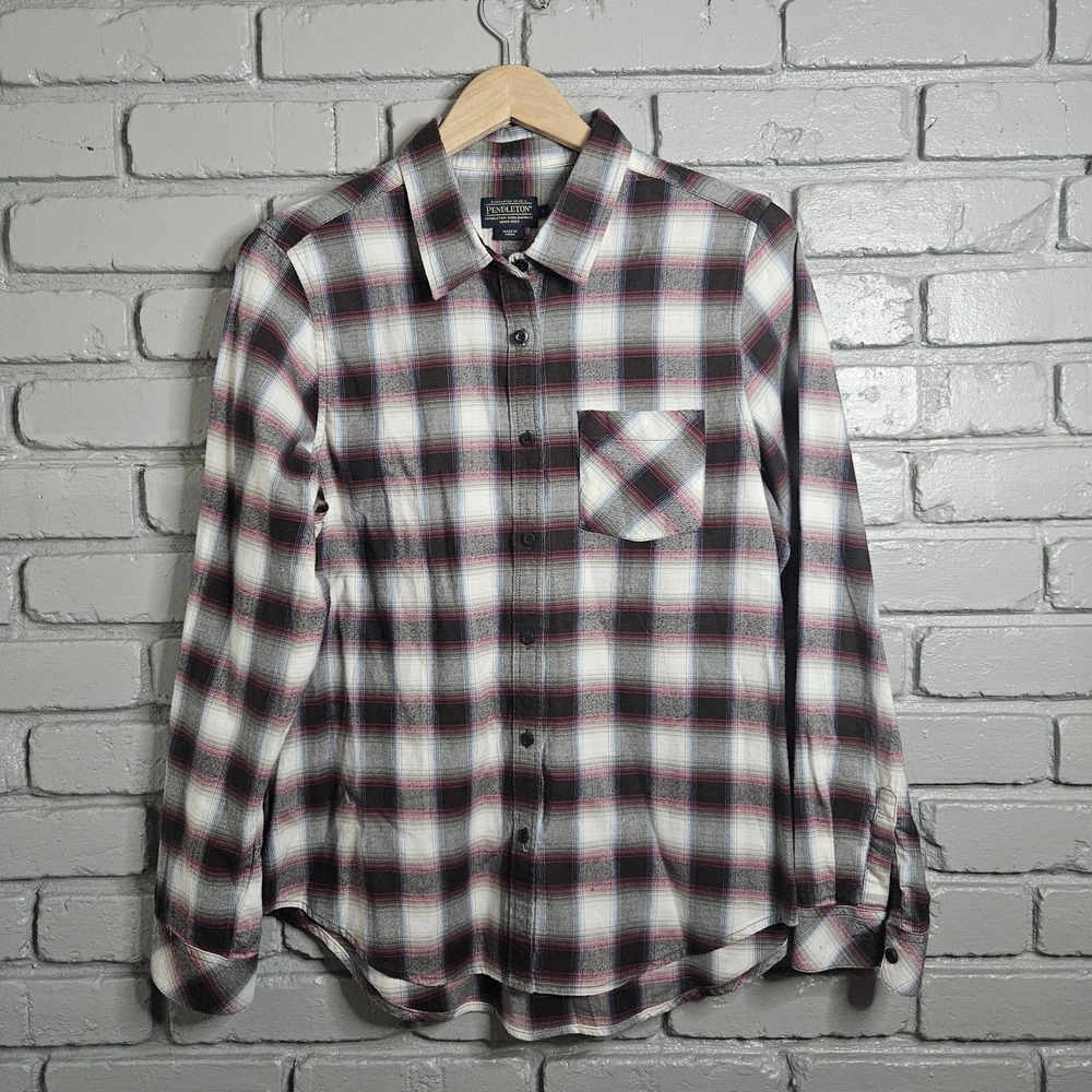 Pendleton‎ Boys Shirt Large Plaid Flannel Red